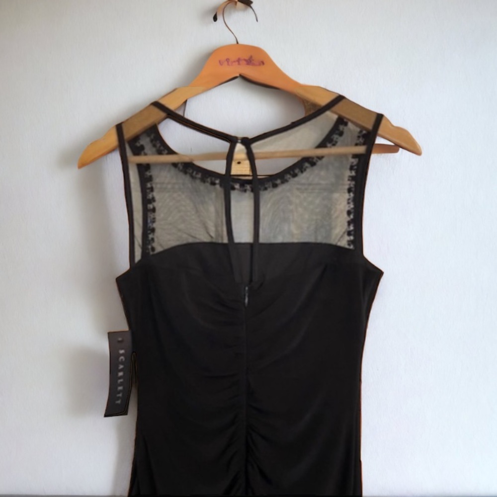 Scarlett Black Sleeveless Beaded Cocktail Dress - Picture 9 of 14